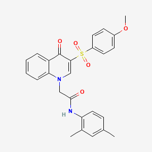 molecular formula C26H24N2O5S B2940496 N-(2,4-dimethylphenyl)-2-[3-(4-methoxyphenyl)sulfonyl-4-oxoquinolin-1-yl]acetamide CAS No. 872198-85-1