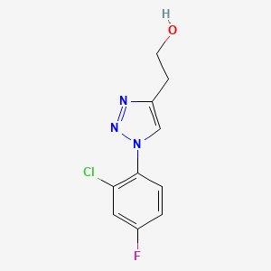 molecular formula C10H9ClFN3O B2940504 2-[1-(2-氯-4-氟苯基)-1H-1,2,3-三唑-4-基]乙醇 CAS No. 1250889-54-3