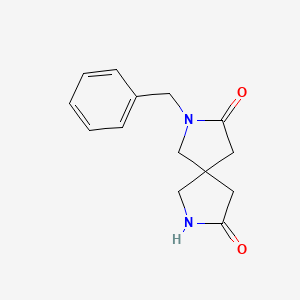 molecular formula C14H16N2O2 B2940510 2-Benzyl-2,7-diazaspiro[4.4]nonane-3,8-dione CAS No. 1280538-17-1