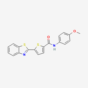 molecular formula C19H14N2O2S2 B2940518 5-(1,3-苯并噻唑-2-基)-N-(4-甲氧基苯基)噻吩-2-甲酰胺 CAS No. 622345-01-1
