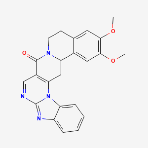 molecular formula C23H20N4O3 B2940529 2,3-二甲氧基-5,6,17,17a-四氢-8H-[1,3]苯并咪唑[2'',1'':2',3']嘧啶并[4',5':4,5]吡啶并[2,1-a]异喹啉-8-酮 CAS No. 685107-15-7