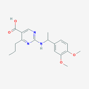 2-{[1-(3,4-Dimethoxyphenyl)ethyl]amino}-4-propylpyrimidine-5-carboxylic acid