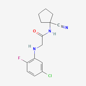 2-[(5-chloro-2-fluorophenyl)amino]-N-(1-cyanocyclopentyl)acetamide