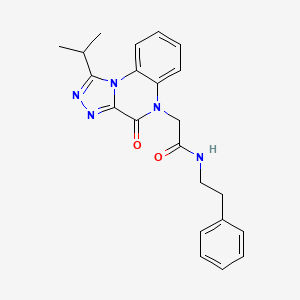 2-(1-isopropyl-4-oxo-[1,2,4]triazolo[4,3-a]quinoxalin-5(4H)-yl)-N-phenethylacetamide