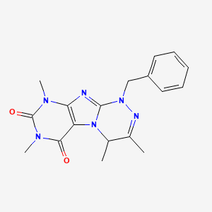 1-benzyl-3,4,7,9-tetramethyl-7,9-dihydro-[1,2,4]triazino[3,4-f]purine-6,8(1H,4H)-dione
