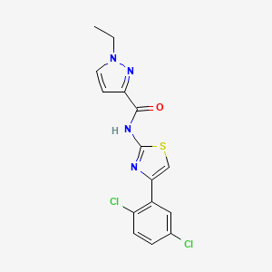N-(4-(2,5-dichlorophenyl)thiazol-2-yl)-1-ethyl-1H-pyrazole-3-carboxamide