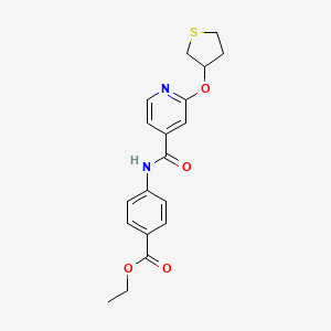 Ethyl 4-(2-((tetrahydrothiophen-3-yl)oxy)isonicotinamido)benzoate