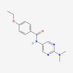 molecular formula C15H18N4O2 B2940551 N-(2-(dimethylamino)pyrimidin-5-yl)-4-ethoxybenzamide CAS No. 1396785-53-7