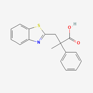 3-(1,3-Benzothiazol-2-yl)-2-methyl-2-phenylpropanoic acid