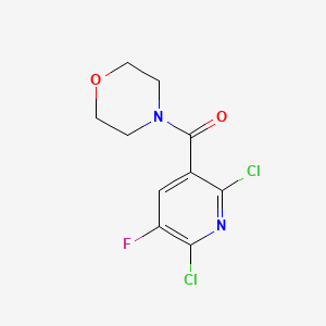 molecular formula C10H9Cl2FN2O2 B2940555 4-[(2,6-二氯-5-氟吡啶-3-基)羰基]吗啉 CAS No. 680217-88-3