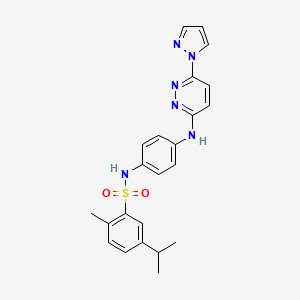 N-(4-((6-(1H-pyrazol-1-yl)pyridazin-3-yl)amino)phenyl)-5-isopropyl-2-methylbenzenesulfonamide
