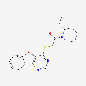 2-(Benzofuro[3,2-d]pyrimidin-4-ylthio)-1-(2-ethylpiperidin-1-yl)ethanone