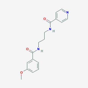 molecular formula C17H19N3O3 B294057 N-{3-[(3-methoxybenzoyl)amino]propyl}isonicotinamide 