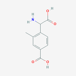 molecular formula C10H11NO4 B2940570 4-[氨基(羧基)甲基]-3-甲基苯甲酸 CAS No. 198419-90-8