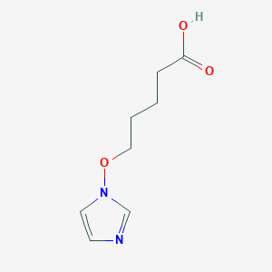 molecular formula C8H12N2O3 B2940576 5-(1H-imidazol-1-yloxy)pentanoic acid CAS No. 477869-93-5