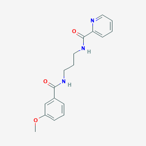 molecular formula C17H19N3O3 B294058 N-{3-[(3-methoxybenzoyl)amino]propyl}-2-pyridinecarboxamide 