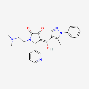 B2940582 1-(2-(dimethylamino)ethyl)-3-hydroxy-4-(5-methyl-1-phenyl-1H-pyrazole-4-carbonyl)-5-(pyridin-3-yl)-1H-pyrrol-2(5H)-one CAS No. 908229-23-2