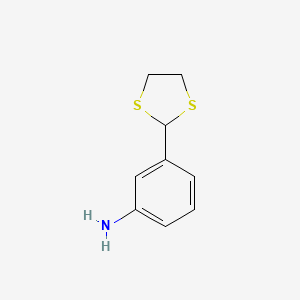 molecular formula C9H11NS2 B2940589 3-(1,3-Dithiolan-2-yl)aniline CAS No. 50427-03-7