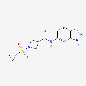 1-(cyclopropylsulfonyl)-N-(1H-indazol-6-yl)azetidine-3-carboxamide