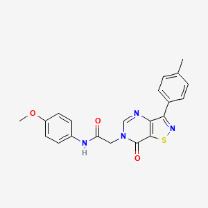 N-[4-methoxy-2-(4-methoxyphenyl)quinolin-6-yl]cyclopropanecarboxamide
