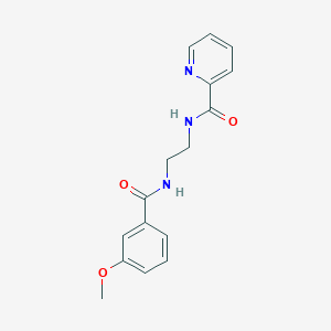 molecular formula C16H17N3O3 B294060 N-{2-[(3-methoxybenzoyl)amino]ethyl}-2-pyridinecarboxamide 