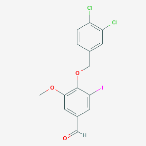 4-[(3,4-Dichlorobenzyl)oxy]-3-iodo-5-methoxybenzaldehyde