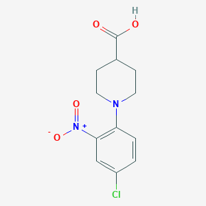 molecular formula C12H13ClN2O4 B2940604 1-(4-Chloro-2-nitrophenyl)piperidine-4-carboxylic acid CAS No. 874800-64-3