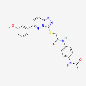 N-(4-acetamidophenyl)-2-[[6-(3-methoxyphenyl)-[1,2,4]triazolo[4,3-b]pyridazin-3-yl]sulfanyl]acetamide