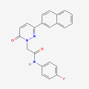 N-(4-fluorophenyl)-2-(3-naphthalen-2-yl-6-oxopyridazin-1-yl)acetamide