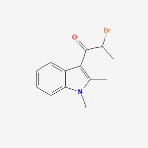 molecular formula C13H14BrNO B2940614 2-bromo-1-(1,2-dimethyl-1H-indol-3-yl)propan-1-one CAS No. 51008-31-2