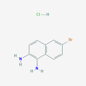 molecular formula C10H10BrClN2 B2940621 6-Bromonaphthalene-1,2-diamine hydrochloride CAS No. 1820613-06-6