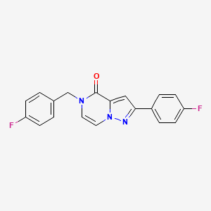 molecular formula C19H13F2N3O B2940628 5-(4-fluorobenzyl)-2-(4-fluorophenyl)pyrazolo[1,5-a]pyrazin-4(5H)-one CAS No. 1358830-67-7