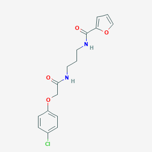 molecular formula C16H17ClN2O4 B294064 N-(3-{[2-(4-chlorophenoxy)acetyl]amino}propyl)-2-furamide 