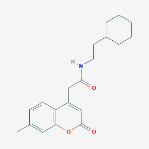 molecular formula C20H23NO3 B2940640 N-(2-(cyclohex-1-en-1-yl)ethyl)-2-(7-methyl-2-oxo-2H-chromen-4-yl)acetamide CAS No. 919855-72-4