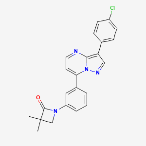 1-{3-[3-(4-Chlorophenyl)pyrazolo[1,5-a]pyrimidin-7-yl]phenyl}-3,3-dimethylazetidin-2-one