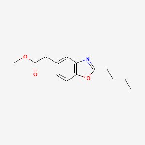 molecular formula C14H17NO3 B2940651 2-(2-丁基-1,3-苯并恶唑-5-基)乙酸甲酯 CAS No. 886361-26-8