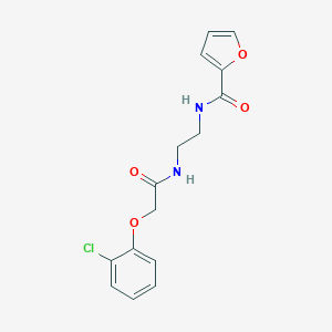 molecular formula C15H15ClN2O4 B294066 N-(2-{[(2-chlorophenoxy)acetyl]amino}ethyl)furan-2-carboxamide 