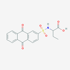 molecular formula C18H15NO6S B2940665 2-(9,10-二氧代-9,10-二氢蒽-2-磺酰胺基)丁酸 CAS No. 1100698-39-2
