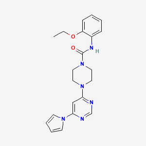 4-(6-(1H-pyrrol-1-yl)pyrimidin-4-yl)-N-(2-ethoxyphenyl)piperazine-1-carboxamide