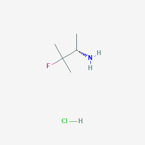 molecular formula C5H13ClFN B2940668 (2S)-3-Fluoro-3-methylbutan-2-amine;hydrochloride CAS No. 2460740-63-8