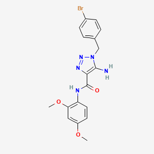 molecular formula C18H18BrN5O3 B2940669 5-amino-1-(4-bromobenzyl)-N-(2,4-dimethoxyphenyl)-1H-1,2,3-triazole-4-carboxamide CAS No. 899981-15-8