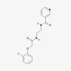 molecular formula C16H16ClN3O3 B294068 N-{2-[2-(2-Chloro-phenoxy)-acetylamino]-ethyl}-nicotinamide 