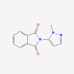 molecular formula C12H9N3O2 B2940681 2-(1-methyl-1H-pyrazol-5-yl)-2,3-dihydro-1H-isoindole-1,3-dione CAS No. 678967-84-5