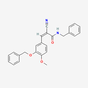 (Z)-N-benzyl-2-cyano-3-(4-methoxy-3-phenylmethoxyphenyl)prop-2-enamide