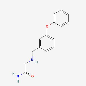 molecular formula C15H16N2O2 B2940689 2-{[(3-Phenoxyphenyl)methyl]amino}acetamide CAS No. 926243-19-8