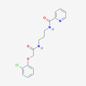 molecular formula C17H18ClN3O3 B294069 N-(3-{[2-(2-chlorophenoxy)acetyl]amino}propyl)-2-pyridinecarboxamide 