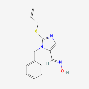 molecular formula C14H15N3OS B2940695 2-(allylsulfanyl)-1-benzyl-1H-imidazole-5-carbaldehyde oxime CAS No. 303986-76-7