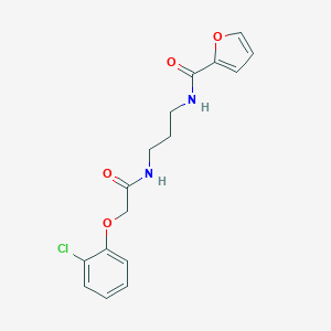molecular formula C16H17ClN2O4 B294070 N-(3-{[2-(2-chlorophenoxy)acetyl]amino}propyl)-2-furamide 