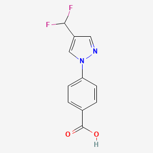 molecular formula C11H8F2N2O2 B2940700 4-[4-(Difluoromethyl)pyrazol-1-yl]benzoic acid CAS No. 2248271-89-6