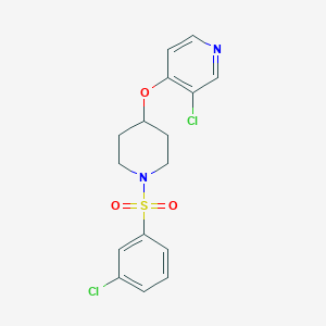 3-Chloro-4-((1-((3-chlorophenyl)sulfonyl)piperidin-4-yl)oxy)pyridine